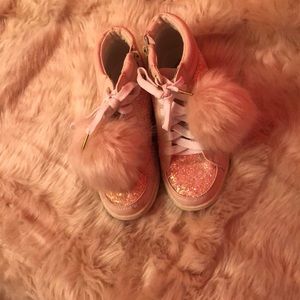 Girls justice shoes with Pom Pom